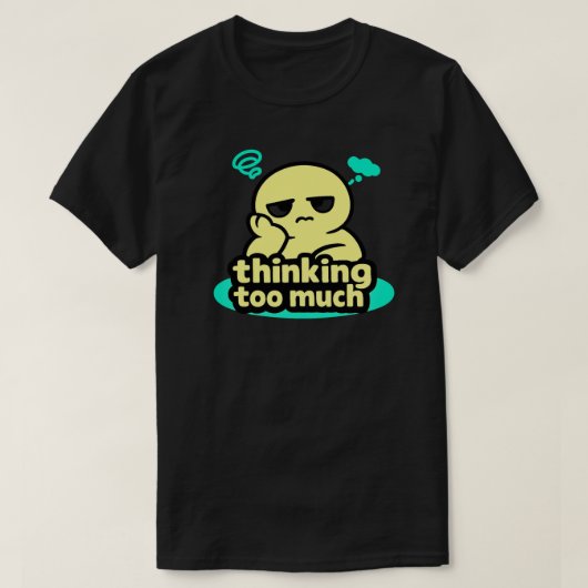 Mind in Circles – Cute Overthinking Humor T-Shirt (Design vorne)