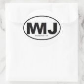 Mind Junket Logo Runder Aufkleber (Tasche)
