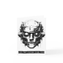 Mind Kontrolle Cyberpunk Robot Black Print
