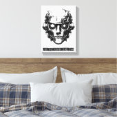 Mind-Kontrolle Cyberpunk Robot Black Print Leinwan Leinwanddruck (Insitu (Schlafzimmer))