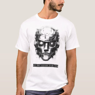 Mind Kontrolle Cyberpunk Robot Black Print Men's T-Shirt