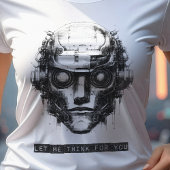 Mind Kontrolle Cyberpunk Robot Black Print T-Shirt