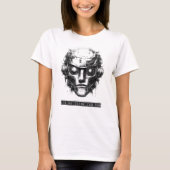 Mind Kontrolle Cyberpunk Robot Black Print T-Shirt (Vorderseite)