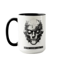 Mind Kontrolle Cyberpunk Robot Black Print