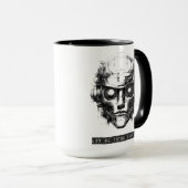 Mind Kontrolle Cyberpunk Robot Black Print Tasse (VorderseiteRechts)