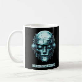 Mind Kontrolle Cyberpunk Robot Blue Grunge Kaffeetasse