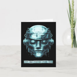 Mind Kontrolle Cyberpunk Robot Blue Grunge Karte