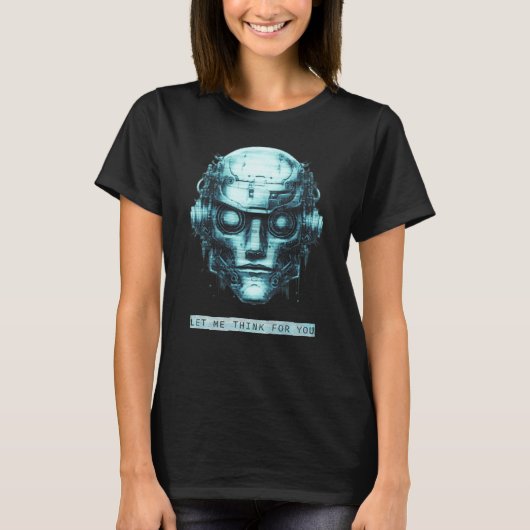 Mind Kontrolle Cyberpunk Robot Blue Grunge Women's T-Shirt (Vorderseite)
