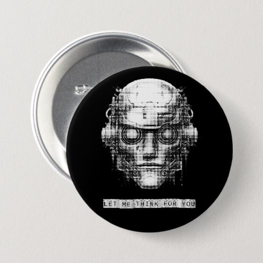 Mind Kontrolle Cyberpunk Robot Button (Vorne & Hinten)