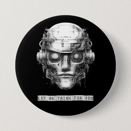 Mind Kontrolle Cyberpunk Robot Button (Vorderseite)