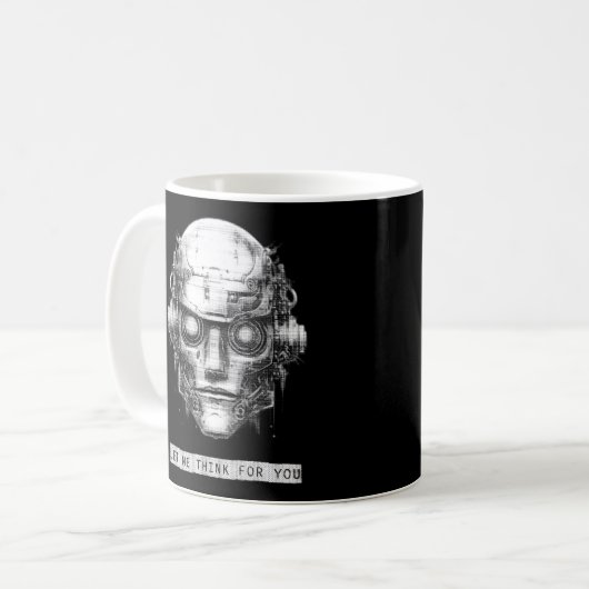 Mind Kontrolle Cyberpunk Robot Kaffeetasse (Vorderseite Links)