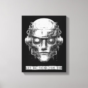 Mind Kontrolle Cyberpunk Robot Leinwanddruck