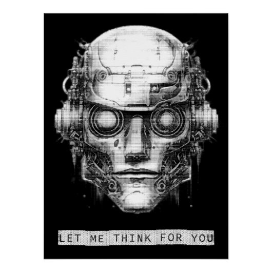 Mind Kontrolle Cyberpunk Robot Poster (Vorderseite)