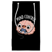 Mind Kontrolle Funny Brain Pun Dark BG Kleine Geschenktüte (Vorderseite)