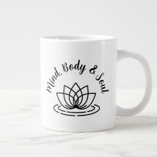Mind Körper und Soul Lotus Blume Jumbo Kaffee Tass Jumbo-Tasse