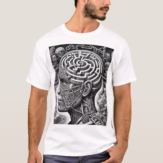 Mind Maze: Enthüllung totalitärer Kontrolle T-Shirt (Vorderseite)