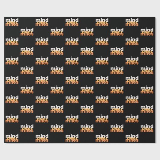 Mind Over Miles Moderne minimale schwarze Motivati Geschenkpapier (Flach)