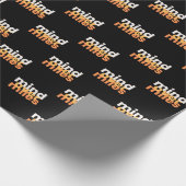 Mind Over Miles Moderne minimale schwarze Motivati Geschenkpapier (Ecke)