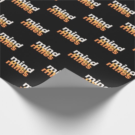 Mind Over Miles Moderne minimale schwarze Motivati Geschenkpapier (Ecke)