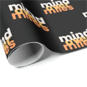 Mind Over Miles Moderne minimale schwarze Motivati Geschenkpapier (Rolleneckpunkt)