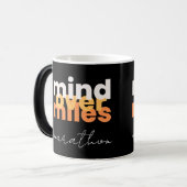 Mind Over Miles Moderner Schwarzweizer Distanzläuf Verwandlungstasse (Vorderseite Links)