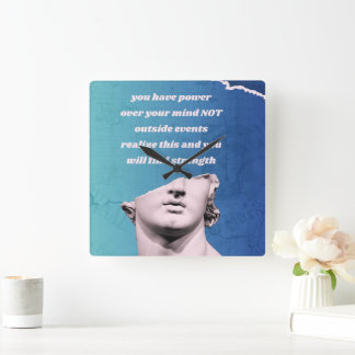 Mind-Power Quadratische Wanduhr