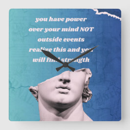 Mind-Power Quadratische Wanduhr