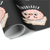 Mind Reader Funny Brain Pun Dark BG Geschenkpapier (Rolleneckpunkt)