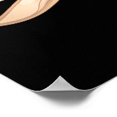 Mind Reader Funny Brain Pun Dark BG Poster (Ecke)