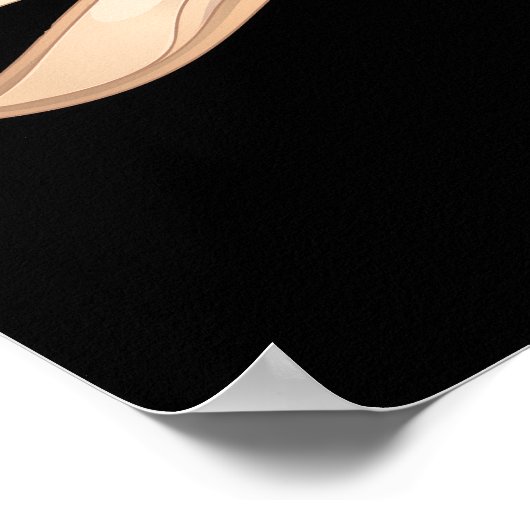 Mind Reader Funny Brain Pun Dark BG Poster (Ecke)