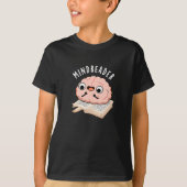 Mind Reader Funny Brain Pun Dark BG T-Shirt (Vorderseite)