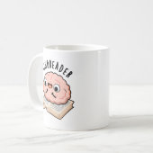 Mind Reader Funny Brain Pun Kaffeetasse (Vorderseite Links)
