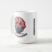 Mind Reader mit Name Funny Pun Kaffeetasse (Vorderseite Links)