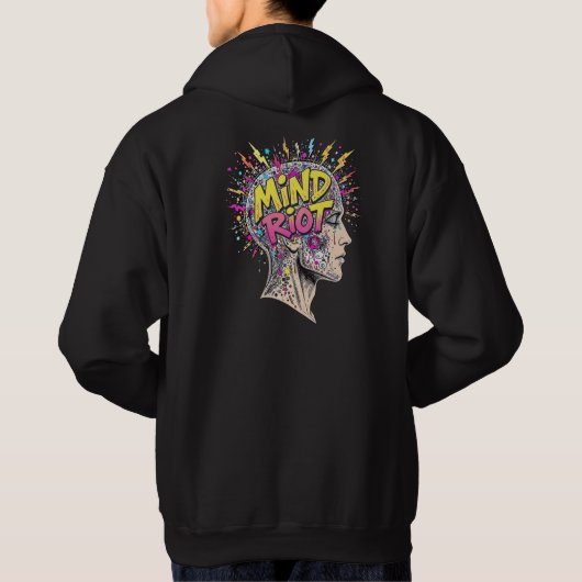 Mind Riot Hoodie - Abstraktes Chaos, kreative Ener (Rückseite)