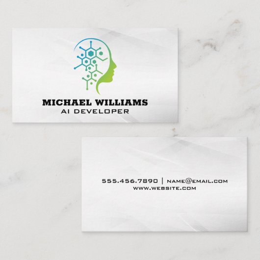 Mind Robotics Tech Logo Visitenkarte (Vorne/Hinten)