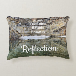 Mind Rock Cliff Wall Reflection Inspiration Dekokissen