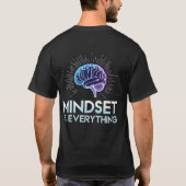 Mind Set is everything Motivational Typo. T-shirt (Rückseite)