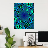 Mind Spinner in Blue amd Green Poster (Heimbüro)