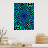 Mind Spinner in Blue amd Green Poster (Küche)