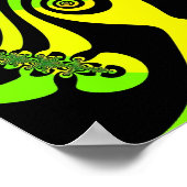 Mind Spinner in Grün und Gelb Poster (Ecke)