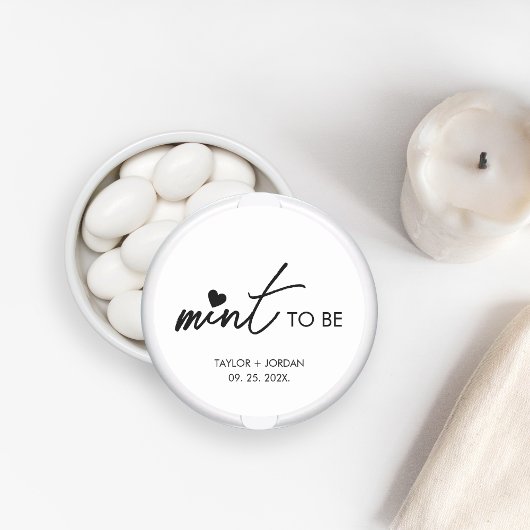 Mind to Be Minimalistisch Script Gastgeschenk Hoch Runder Aufkleber