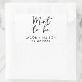 Mind to be modern elegante Hochzeitsvorzug Rechteckiger Aufkleber (Tasche)