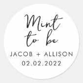 Mind to be modern elegante Hochzeitsvorzug Runder Aufkleber (Vorderseite)