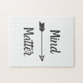 Mind über Matter einfache minimale Schwarz und Wei Puzzle (Horizontal)