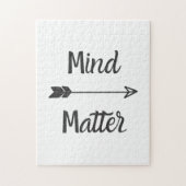 Mind über Matter einfache minimale Schwarz und Wei Puzzle (Vertikal)