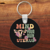 Mind Your Own Uterus Schlüsselanhänger (Vorderseite)