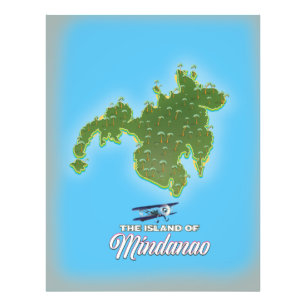 Mindanao Karte Fotodruck