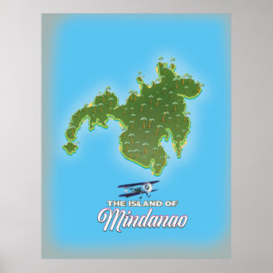 Mindanao Karte Poster