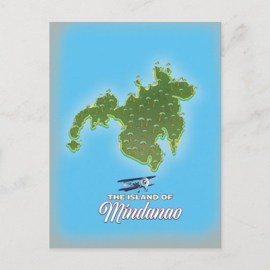 Mindanao Map Postkarte (Vorderseite)