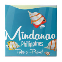 Mindanao, Philippinen Cartoon Reiseplakat